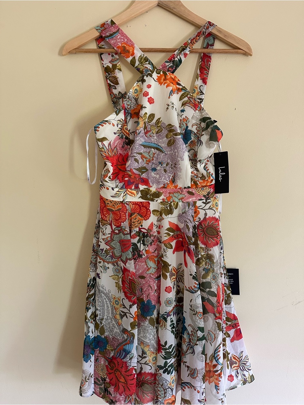 Lulu’s Forevermore Ivory Multi Floral Skater Dress - Picture 3 of 8